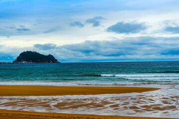 The Atlantic coast of Spain. Beach and ocean.