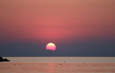 sunset on the beach