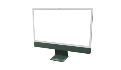 computer monitor with white blank screen