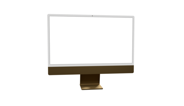 Desktop monitor screen with website presentation mockup isolated png