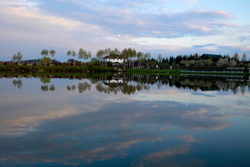 beautiful landscape of the lake