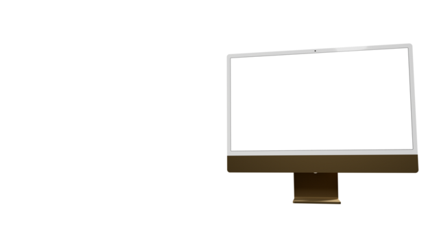 Modern computer monitor with blank screen