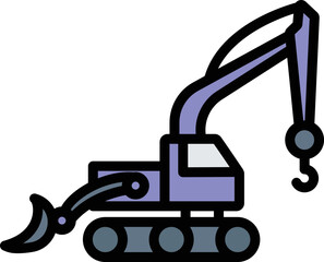 Industry Crane Vector Icon
