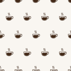 seamless pattern coffee cup for background, wall decoration, fabric motif, texture, wallpaper, gift wrapping 