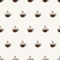 Obraz premium seamless pattern coffee cup for background, wall decoration, fabric motif, texture, wallpaper, gift wrapping 