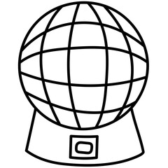 DISCO BALL line icon