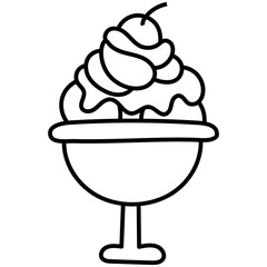 ICE CREAM line icon