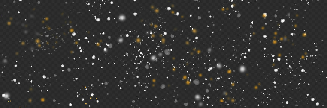 Сosmic, cosmos, night sky, galaxy with tiny dots, stars pattern, starry text background. Elongated rectangle shape. Hand drawn falling snow, dot snowflakes, specks, splash, spray winter texture.