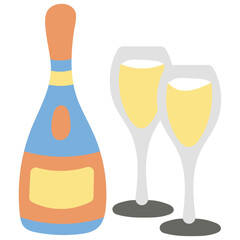 CHAMPAGNE flat icon