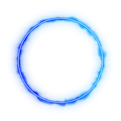 Blue Neon Circle 