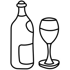 CHAMPAGNEGLASS line icon