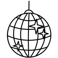 DISCO BALL line icon