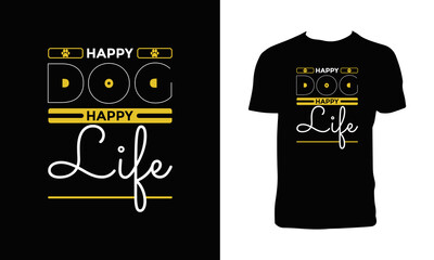 Dog Lover Typography And Lettering T Shirt Design. 