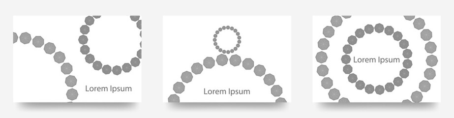 縁起の良さそうな　八角形指輪デザインの　メッセージも書ける　ベクターテンプレートポストカード/名刺/壁紙/背景