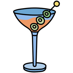 MARTINI filled outline icon
