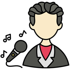 SINGER filled outline icon