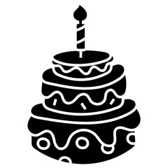BIRTHDAY CAKE glyph icon