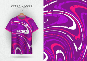 Background Mock up for sport jersey soccer running racing, purple wave pattern