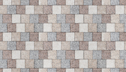Paving slabs pattern, top view. Seamless background texture