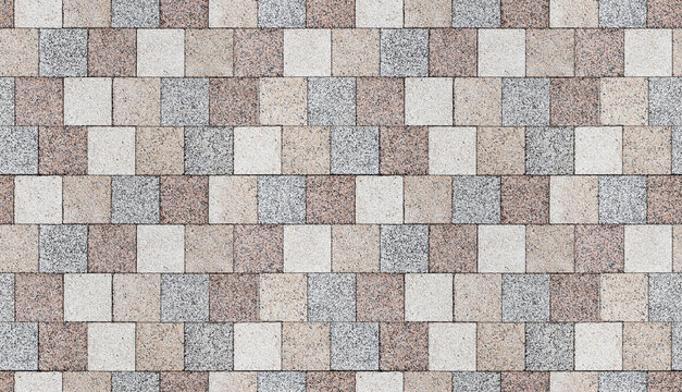 Paving slabs pattern, top view. Seamless background texture