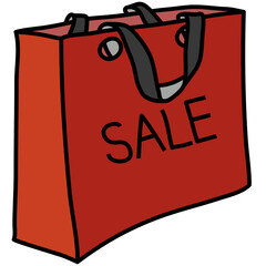 SHOPPING BAG filled outline icon