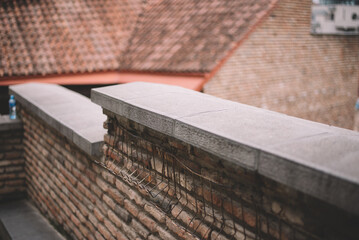 Brown Tiled Roofs and Pavement