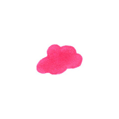 Hand drawn cartoon pink cloud