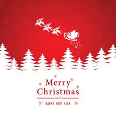 Red Merry Christmas Background 2