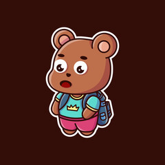 Bear with ransel