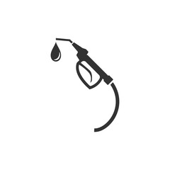 Gasoline pump nozzle vector logo template.
