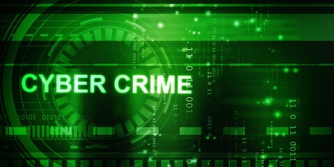 Fototapeta premium 2d illustration abstract Cyber crime 