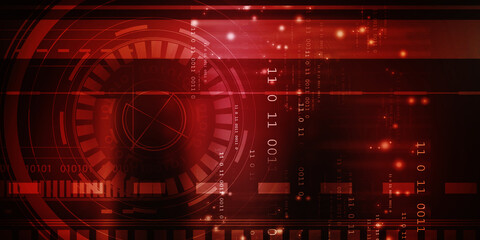 2d illustration Abstract futuristic electronic circuit technology background