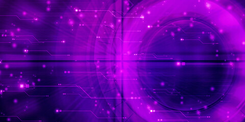 2d illustration Abstract futuristic electronic circuit technology background