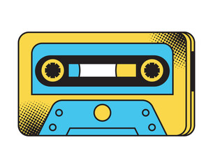 cassette pop art style