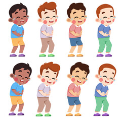 Kid Laughing Standing