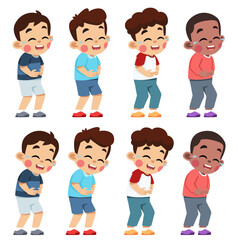 Kid Laughing Standing