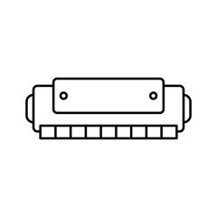 harmonica music instrument icon design. isolated on white background. vector illustration