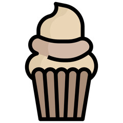 MUFFIN filled outline icon