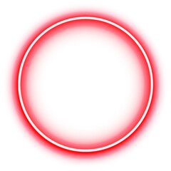 Red Glow Neon Circle