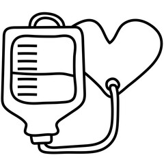 blood donation line icon
