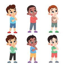 Kid Thinking Standing