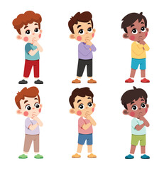 Kid Thinking Standing