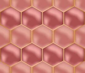 rose gold luxury beautiful seamless geometric polygons  pattern and background for creative surface deigns