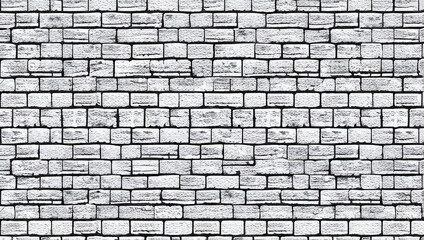 Obraz premium 白レンガ壁の背景 テクスチャ