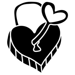 lock glyph icon
