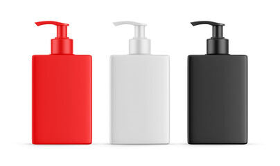 Cosmetic plastic bottle spray mockup for mockup and presentation, 3d render illustration