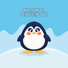 National Penguin Day background.