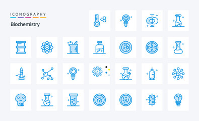 25 Biochemistry Blue icon pack