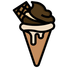 ICE CREAM1 filled outline icon
