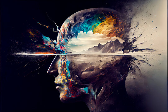 Generative AI abstract render of a mental disorder
